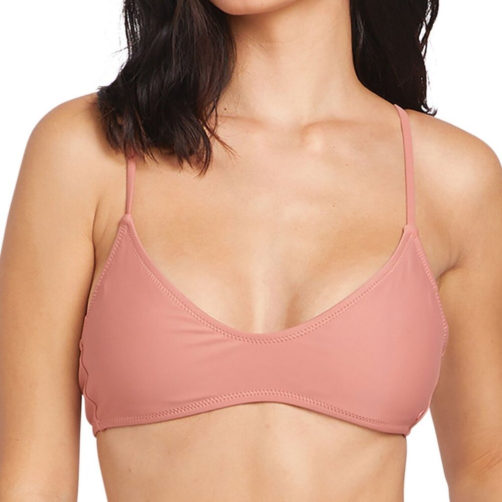 Volcom Simply Solid Scoop-Neck Bikini Top